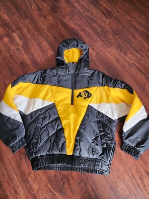 VINTAGE PRO PLAYER COLORADO BUFFALOES HOODED PULLOVER JACKET 1/4