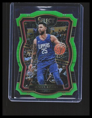 2017-18 Austin Rivers Panini Select Green Die-Cut Prizm /65 #141 LA Clippers