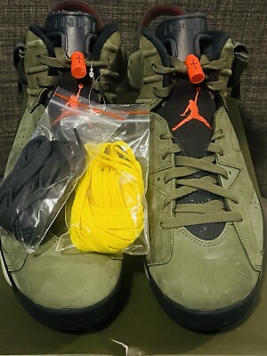 Size 10 - Jordan 6 Retro x Travis Scott Mid Olive New In Box