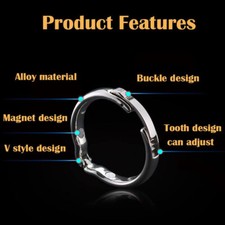 Magnetic Stainless Steel Delay Cock Ring Penis Foreskin Enhancer Prolong Delay