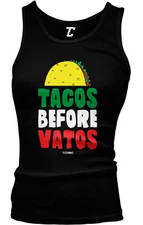Tacos Before Vatos - Funny Cinco De Mayo Juniors Tank Top