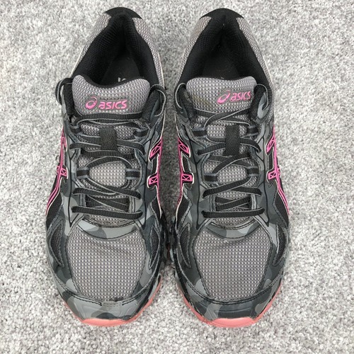 Asics Shoes Womens 8 Gray Pink Camo Gel Scram 2 Run Trail Hiking Low Top T59AQ - Picture 5 of 15