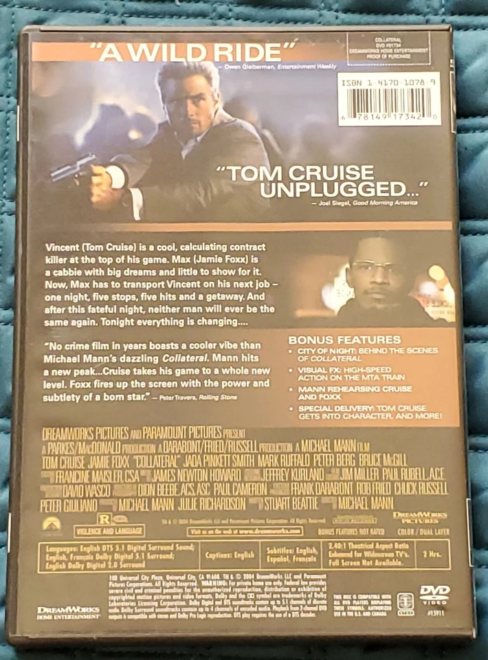 Collateral (DVD, 2004, 2-Disc Set) - Image 2 of 4