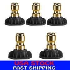 5 Power Pressure Washer Spray Nozzle Tips 14 Quick Connection Black-for Soap