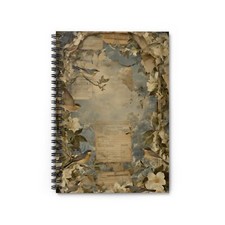Vintage Floral Spiral Notebook, Journaling, Gift for Nature Lovers, ... 
