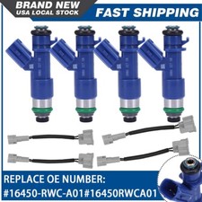 4x Acura Rdx 410cc Denso Fuel Injectors Wplug Play Adapters For Honda Integra