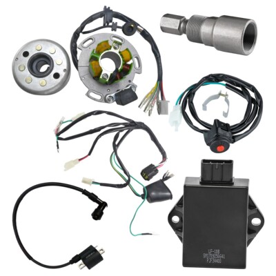Lifan 150cc Magneto Stator Flywheel Puller CDI Ignition Coil Wiring pit Bike