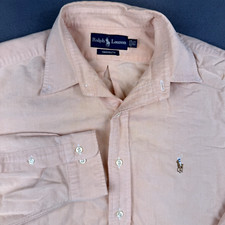 Ralph Lauren Shirt Men s 16 1/2 Pink Salmon Bottom Down Yarmouth Flesh Pony