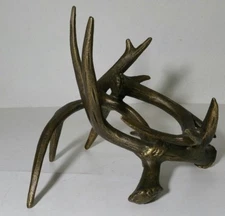 SPI Home - 1 Bottle Wine Holder/Rack (Aluminum, Deer Antlers Sculpture)