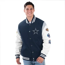 Dallas Cowboys G-III Strike Zone 5 Time Champions Varsity Men's Jacket