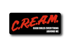 C.R.E.A.M. Wu-Tang Method Man Hip Hop Rap Sticker Decal Bumper 003