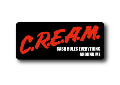 C.R.E.A.M. Wu-Tang Method Man Hip Hop Rap Sticker Decal Bumper 003