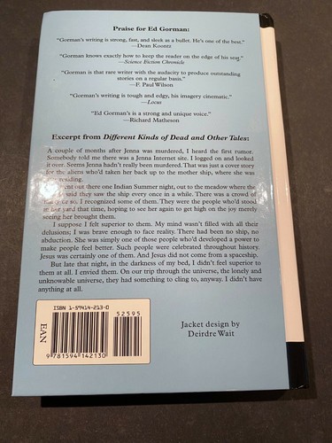 Different Kinds of Dead, Ed Gorman - 2005 - Signed, 1st Ed 1st Prtg HC Book DJ - Picture 12 of 12