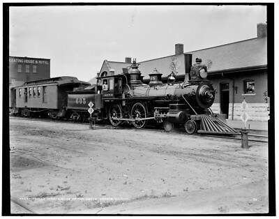 Chicago & North Western Railroad Steam Engine @ Tracy, Minnesota c1900