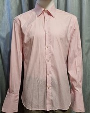 Ted Baker "Endurance" Men Business Shirt Sz 42 Pink Long-Sleeve Top Button Close