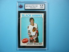 1975/76 O-PEE-CHEE NHL HOCKEY CARD #272 GRANT MULVEY ROOKIE RC KSA 9.5 NGM OPC