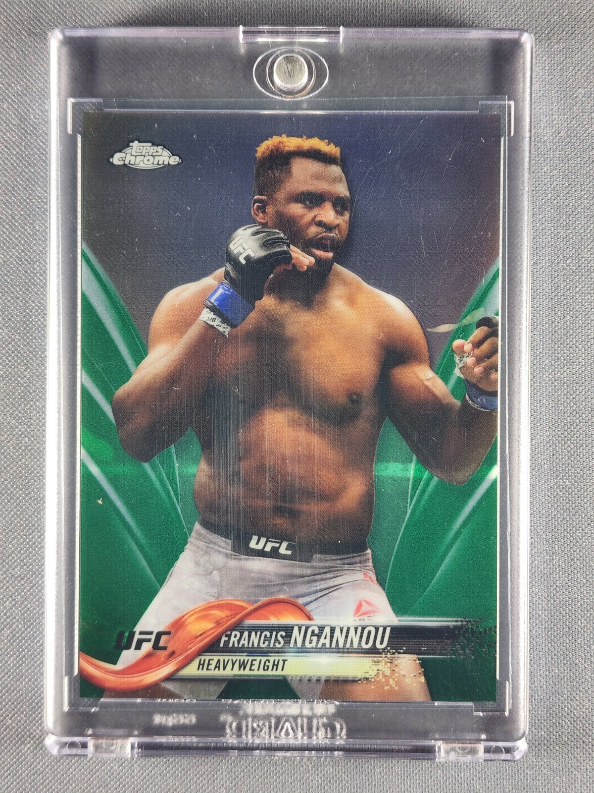 2018 Topps Chrome UFC Francis Ngannou #32 Green Refractor /99