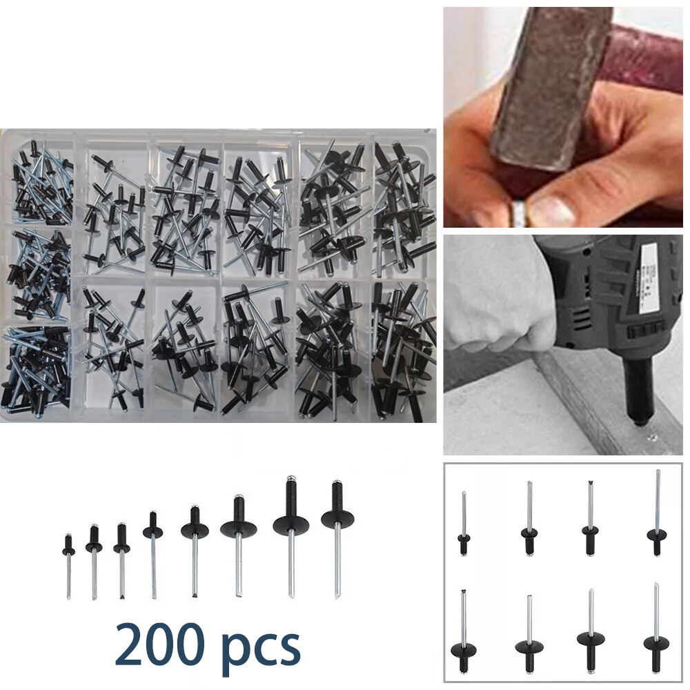 600 Pcs 14 Size Rivets Assortment Kit Aluminum Rivets (3/32 Inch 1/8 Inch 5/32 Inch 3/16 Inch 600 Pcs 14 Size Rivets Assortment Kit Aluminum Rivets (3/32 Inch 1/8 Inch 5/32 Inch 3/16 Inch