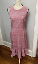 Banana Republic red dress tulip hem open back NWT 6