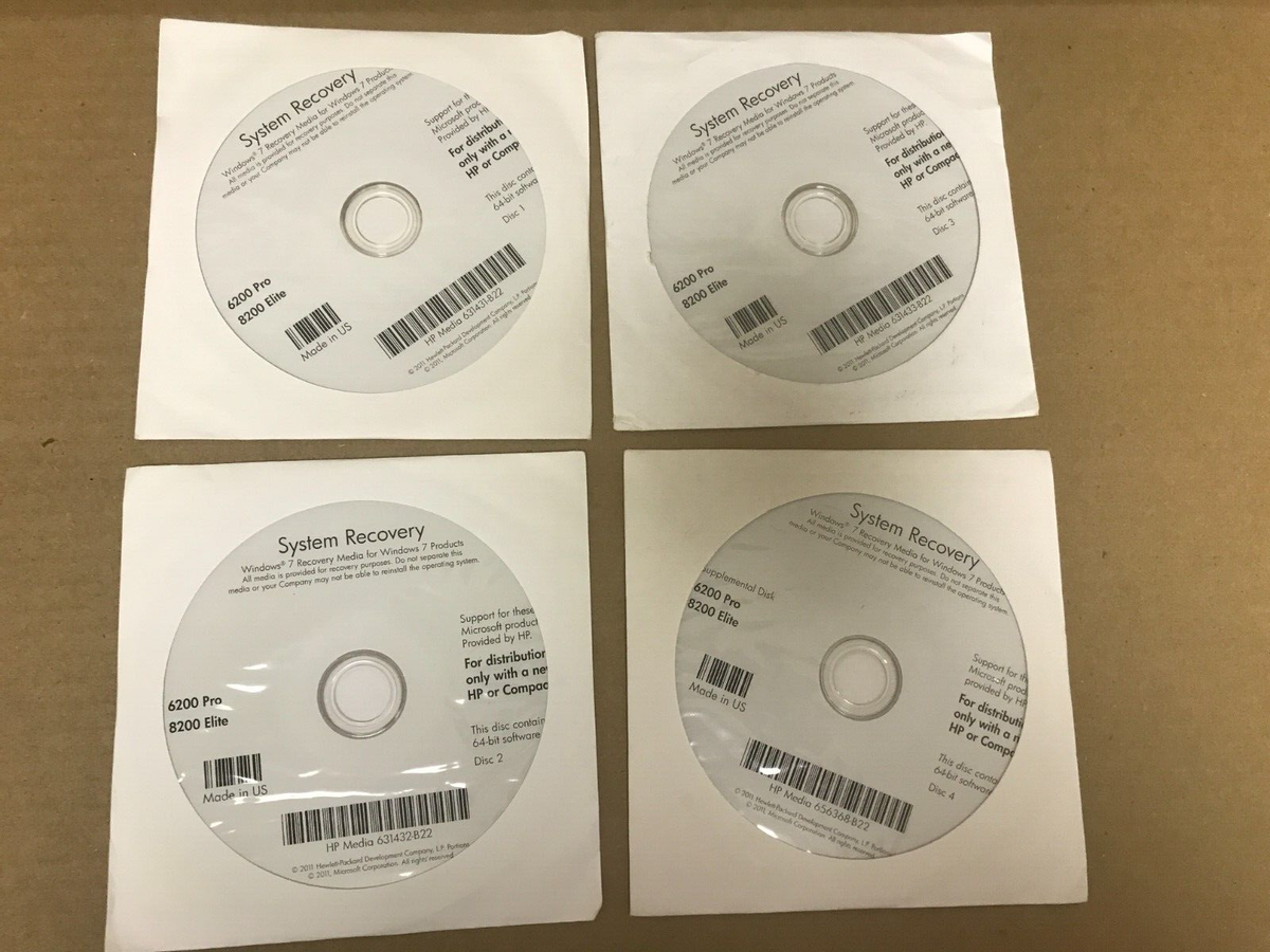 HP6200Pro&amp;8200Elite用Win7リカバリDVD 32&amp;64 新品□HP 6200 Pro 8200 Elite リカバリディスク 6枚セット