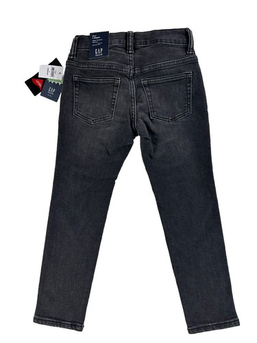 GAP Denim High Stretch Skinny Jeans Boys 5 Regular Black Cotton Blend 22x20 - Picture 3 of 9