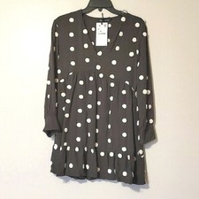 Zara fashion pompoms dress sz S boho