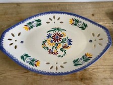 Quimper Ceramiques de Cornouaille CPC Hand Painted Platter Pierced EUC France