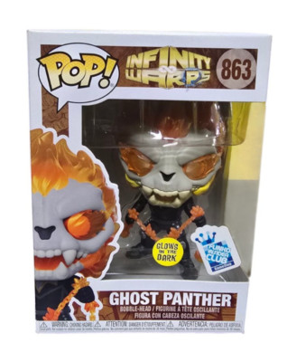 Funko POP! #863 Infinity Warps Ghost Panther (GITD) + Protector 