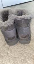 Grey fur ugg boots