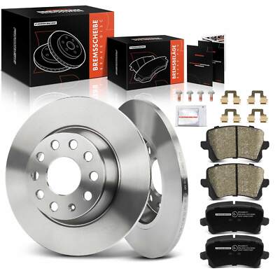 Solid Brake Discs+Brake Pads 282mm Rear for VW Passat CC B6 B7 Passat ...