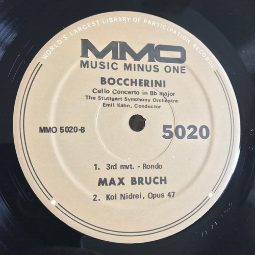 Boccherini Cello Concerto - Music Minus One Vinyl Stuttgart Symphony Orchestra - Picture 3 of 5