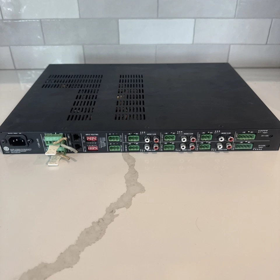 JBL CSMA240 Commercial/Restaurant 2 x 40w Amplifier 4ohm/8ohm/70V/100V, 8 inputs - Image 3 of 4