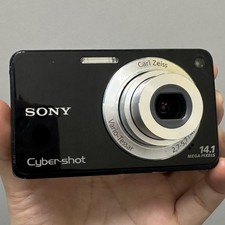 Sony DSC-W560 14.1MP CCD Vintage Digital Camera Tested 4x Optical Zoom Black