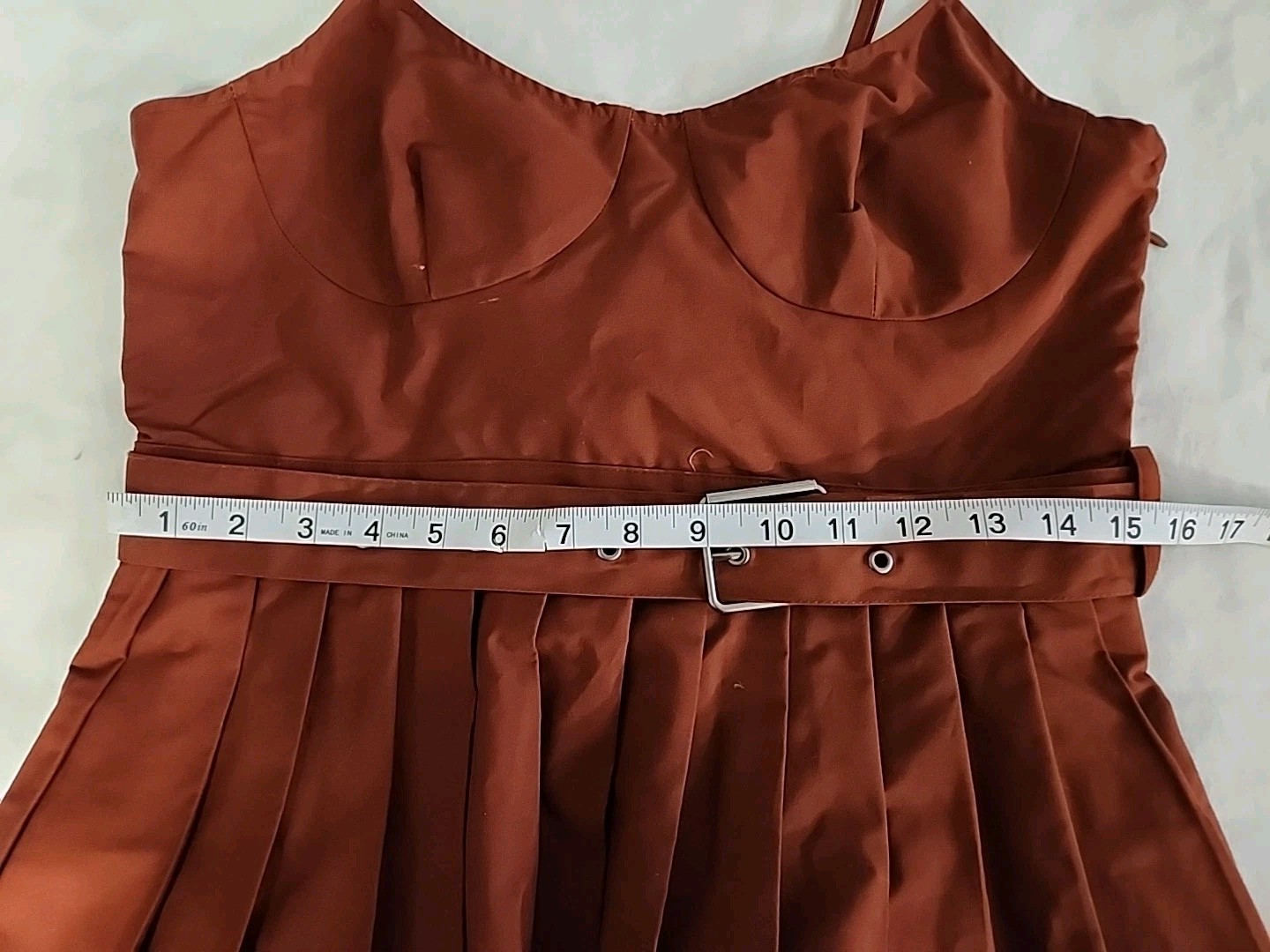 FUTURE COLLECTIVE Reese Blutstein Women's Spaghetti Strap Pleated Maxi Dress SZ8