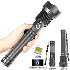 3500000LM Ultra Bright High Power LED Tactical Torch Rechargeable- Flashlight,