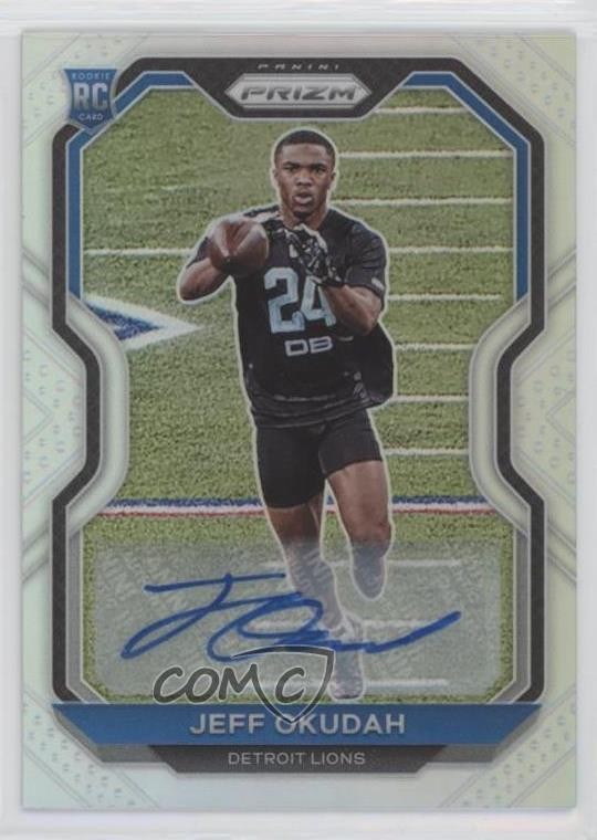 2020 Panini Prizm Rookie Silver Prizm Auto Jeff Okudah #359 Rookie Auto RC 0a6