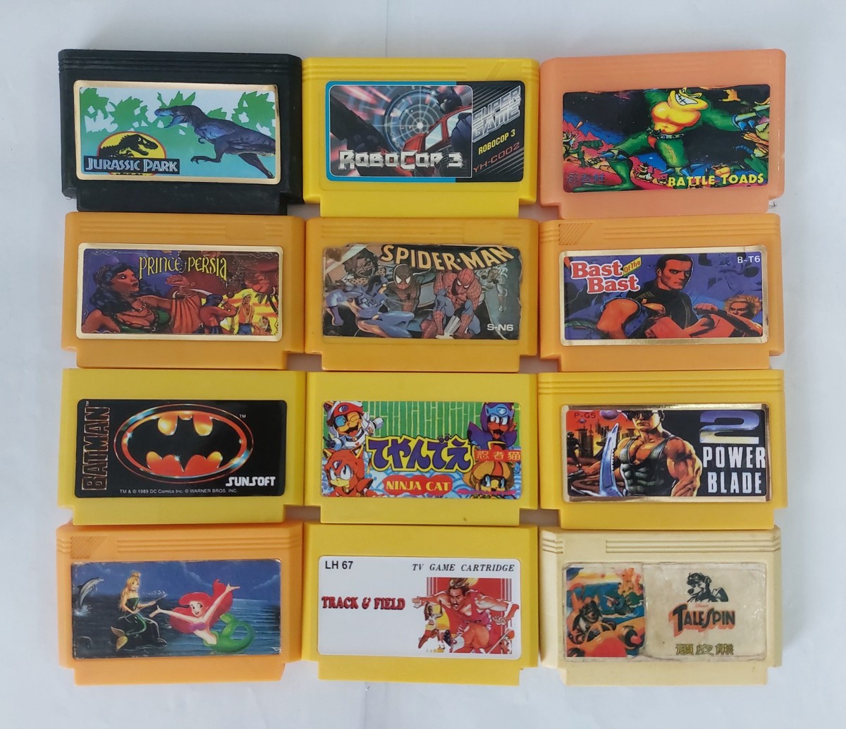 Vintage cartridges from 90's for famicom dendy pegasus 8 bit lot