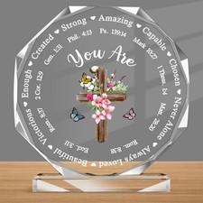 Gifts for Women Men Inspirational Spiritual Religious Plaque Bible Verse Pastor