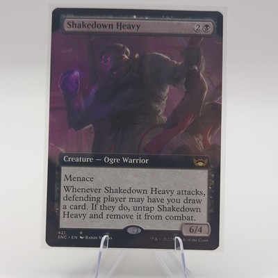 Wizards of the Coast Shakedown Heavy Extended Art #421 Rare Black SNC Regular