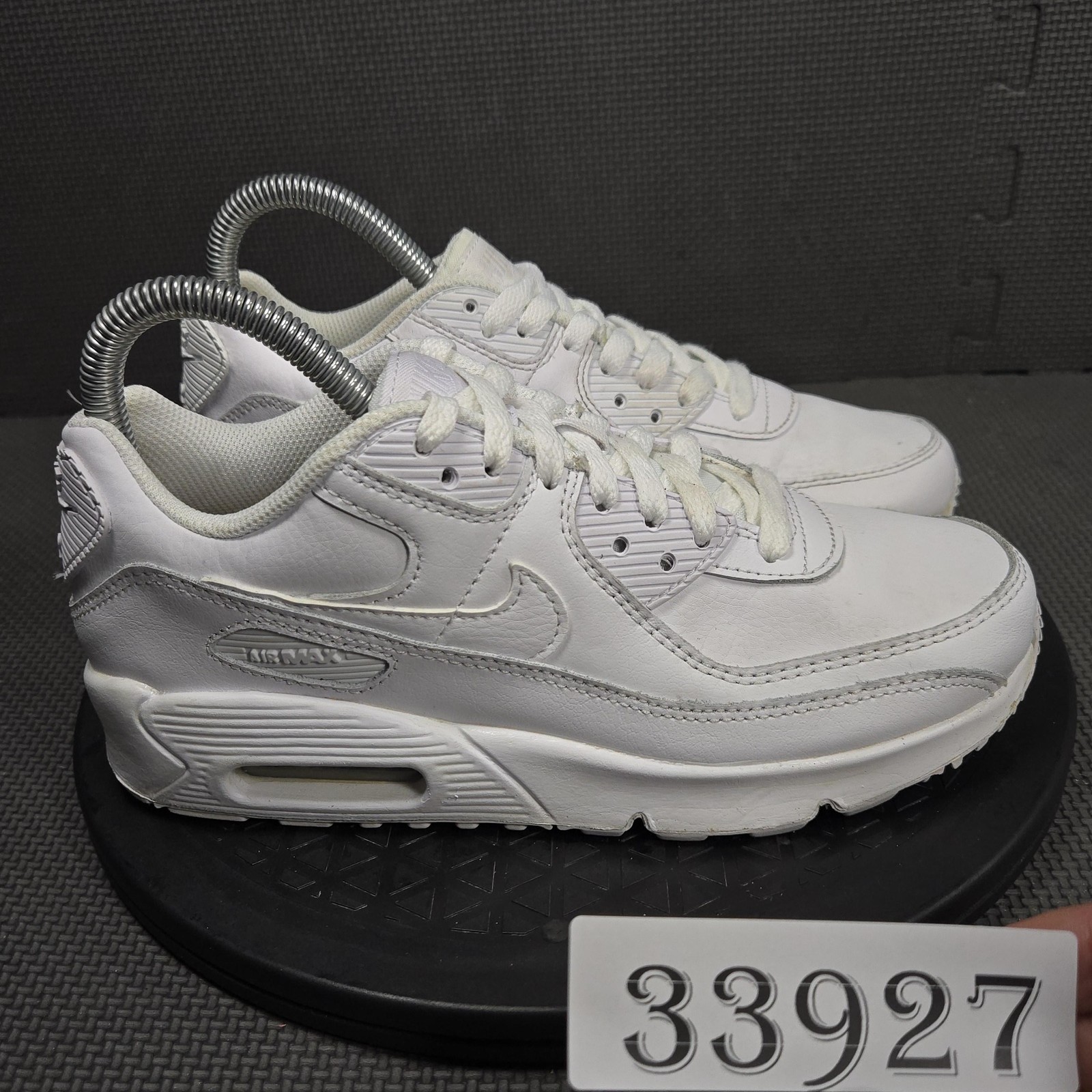 Nike Air Max 90 Shoes Youth Size 5Y White Leather GS Running