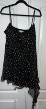 Aeropostale Floral Asymmetrical Bodycon Dress Size XL Sheer Festival Fairy Y2K