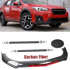 For Subaru Front Bumper Lip Splitter Spoiler Strut Carbon Fiber