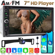 Autoradio 7" Doppio 2Din Stereo Lettore DVD CD Apple Carplay GPS Bluetooth+Fotocamera