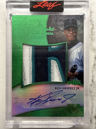 2026 Leaf Ken Griffey Jr. Lionel Messi Dual GAME USED JERSEY PATCH AUTO 1/3 