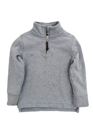 J.Crew CrewCuts Toddler Boys Gray Quarter Zip Sweatshirt 2T, Play Condition