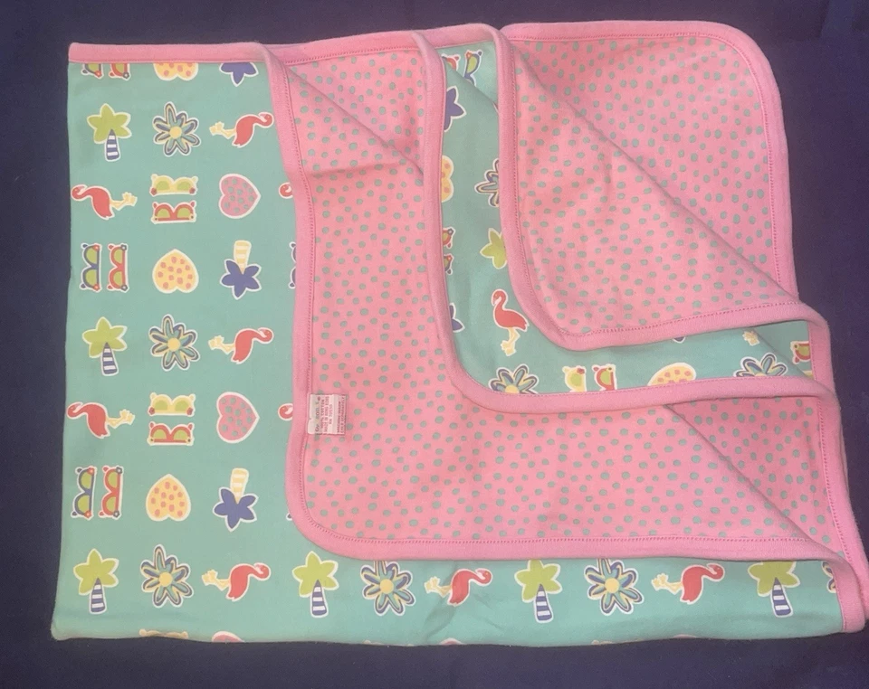 Manta de playa Gymboree bebé niña nueva vintage etiqueta arco iris Miami Foto 2 de 3