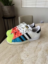 FX8780 KID'S ADIDAS ORIGINALS SUPERSTAR J WHITE BLACK MULTI SHELLTOE SZ 5.0