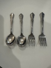 Oneida Toddletime Childs Stainless Steel Flatware Silverware Forks Knives 4.25