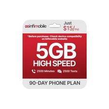  15/Month  Prepaid Plan 3 Months Verizon  5GB High-Speed Data Per Month  2...