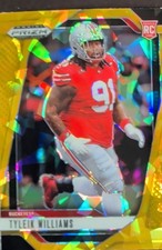 2025 Panini Prizm Draft Picks - Tyleik Williams #82 Gold Ice Prizm (RC)